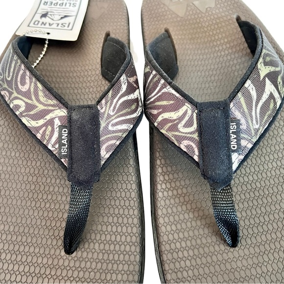 NWT Mens Hawaiian Flip Flop Sandals Mokulua by Island Slipper From Hawaii Sz 14 - Picture 3 of 8